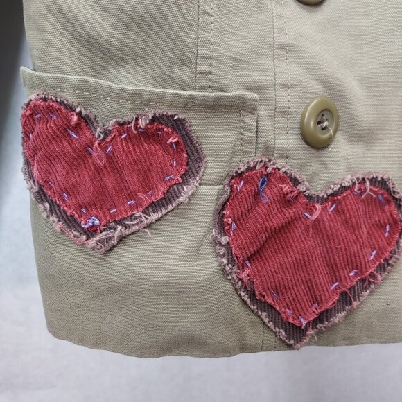 Topshop Jacket Women US 10 M Double Breasted Olive Green Lined Military Buttons - Picture 2 of 14